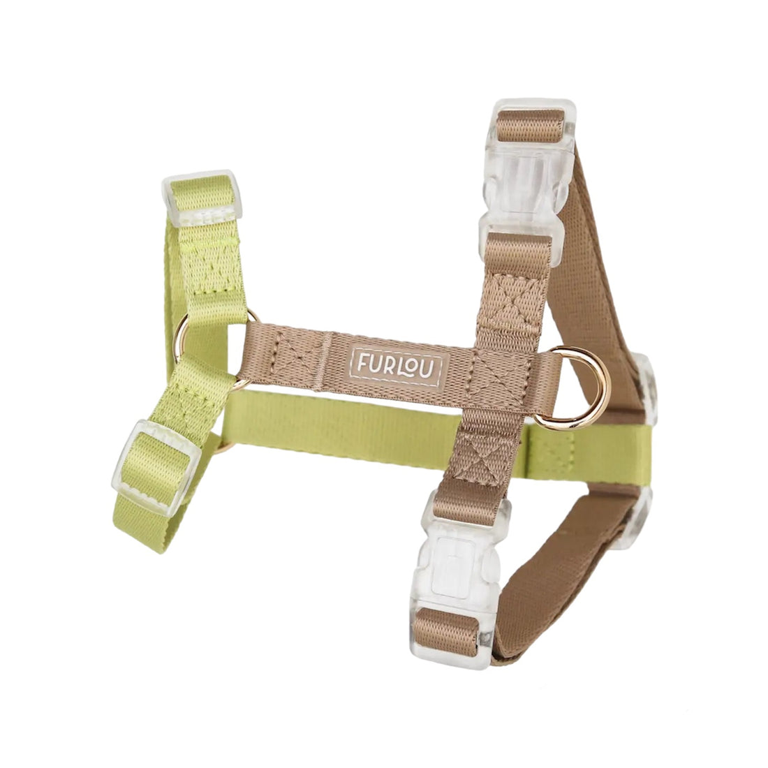 Dog Harness - Tan/Lime