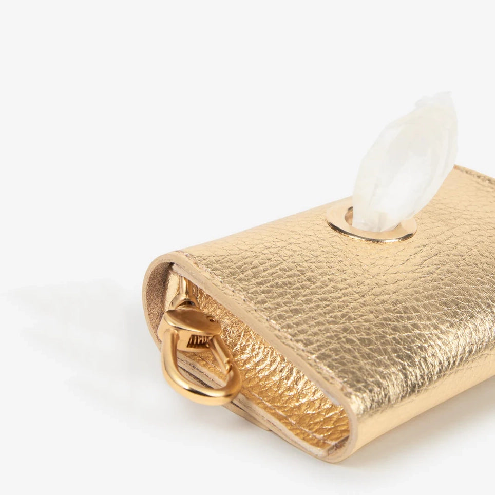 Metal Poop Bag Holder - Gold