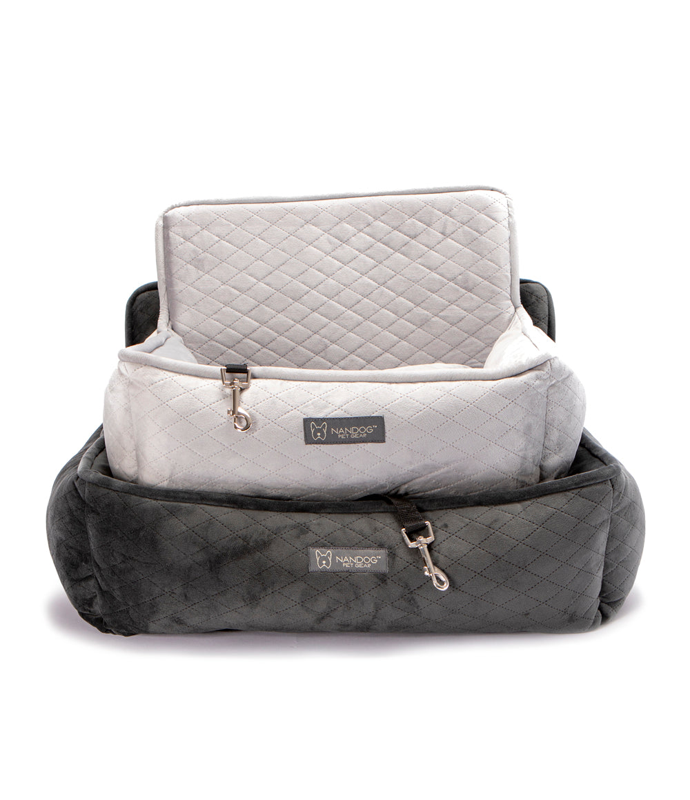 Asiento de coche acolchado - Gris claro