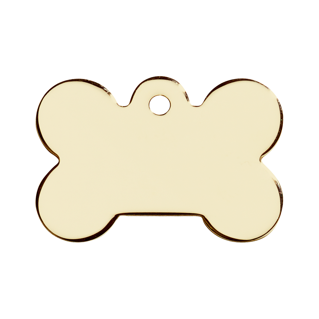 Etiqueta de perro Prestige en forma de hueso - Oro