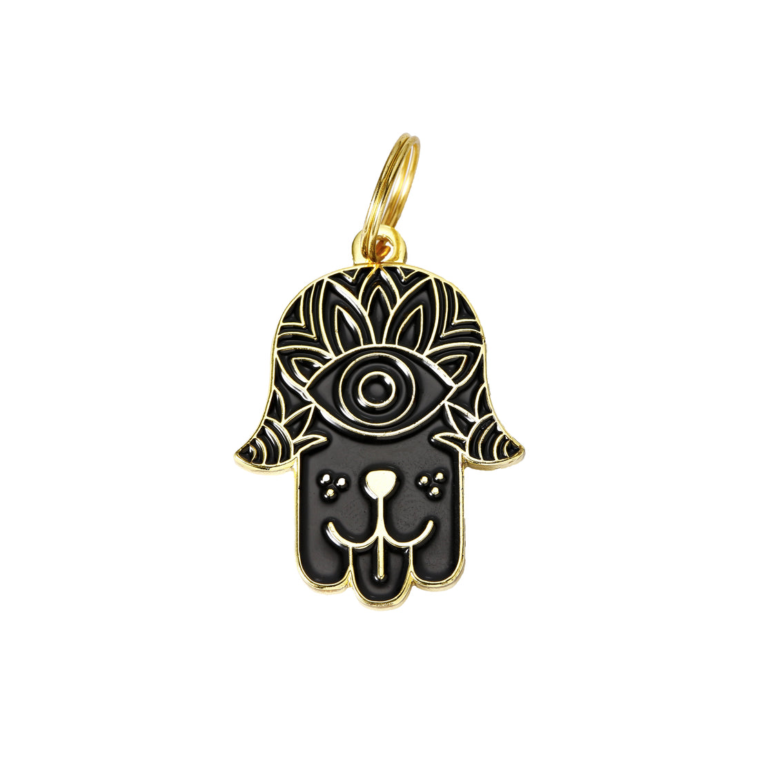 Hamsa Dog Tag - Negro