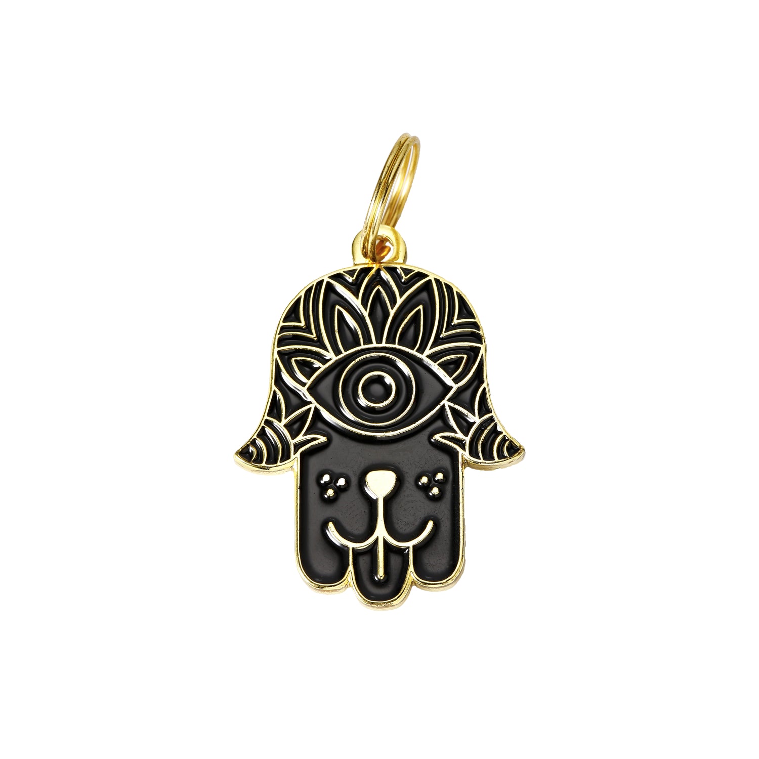 Hamsa Dog Tag - Negro