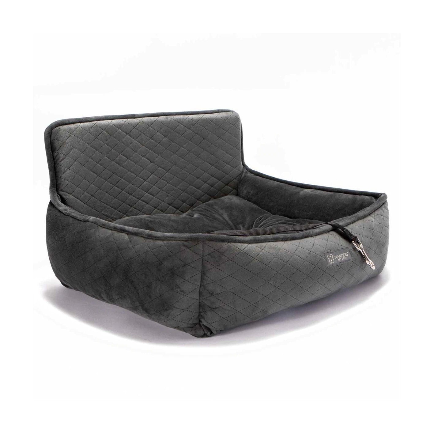 Asiento de coche acolchado - Gris oscuro