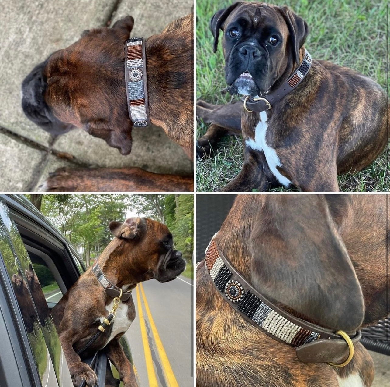 Collar de perro con cuentas - Volcan