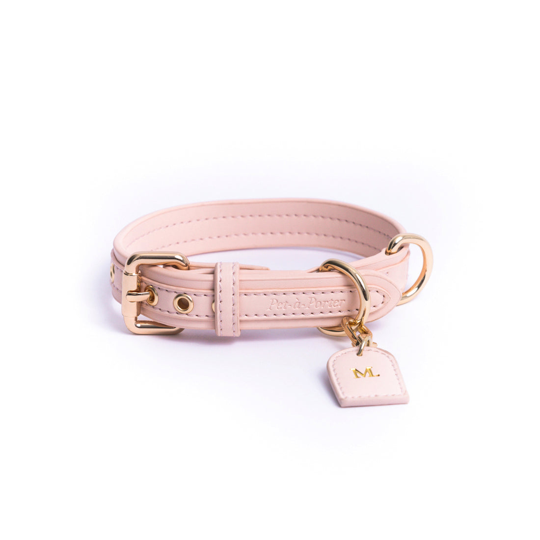 Cuarzo rosa - Collar de cuero vegano