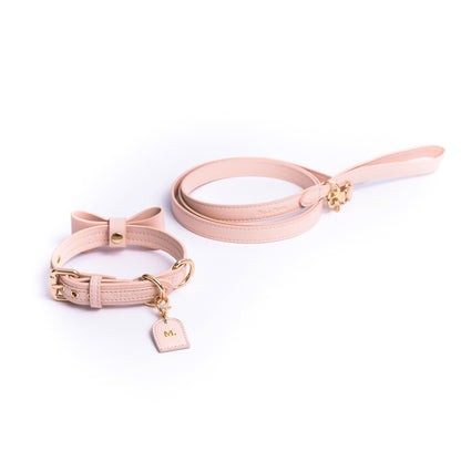 Cuarzo rosa - Collar de cuero vegano