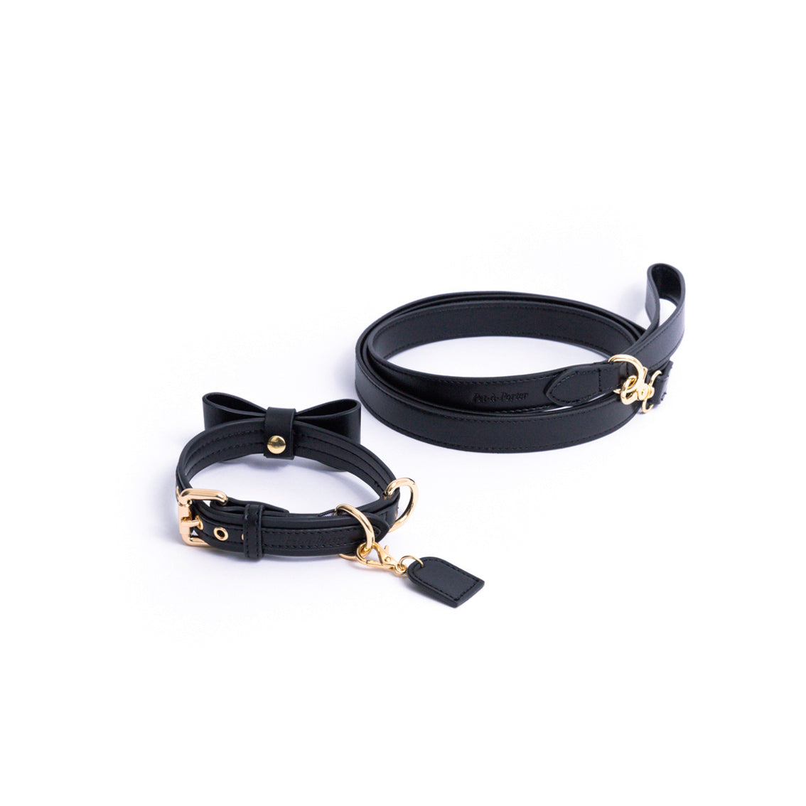 Onyx Negro - Collar de cuero vegano