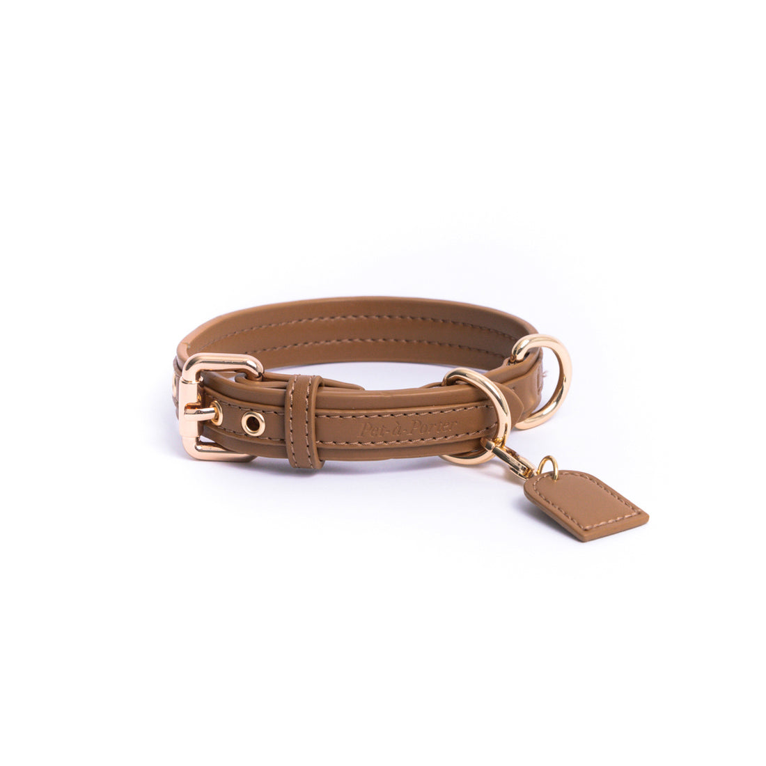 Caramel Latte - Collar de cuero vegano