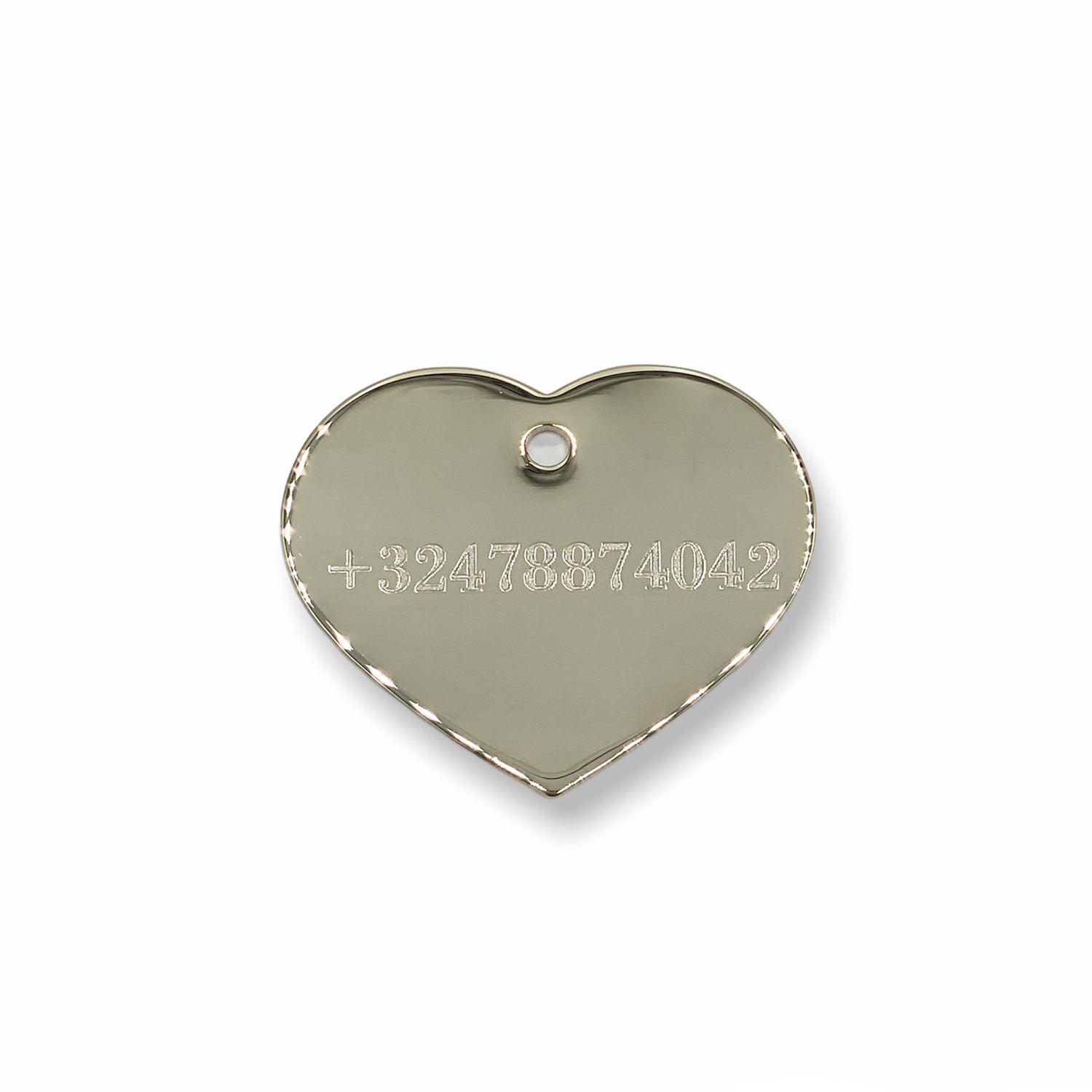 Prestige Dog Tag en forma de corazón - Plata