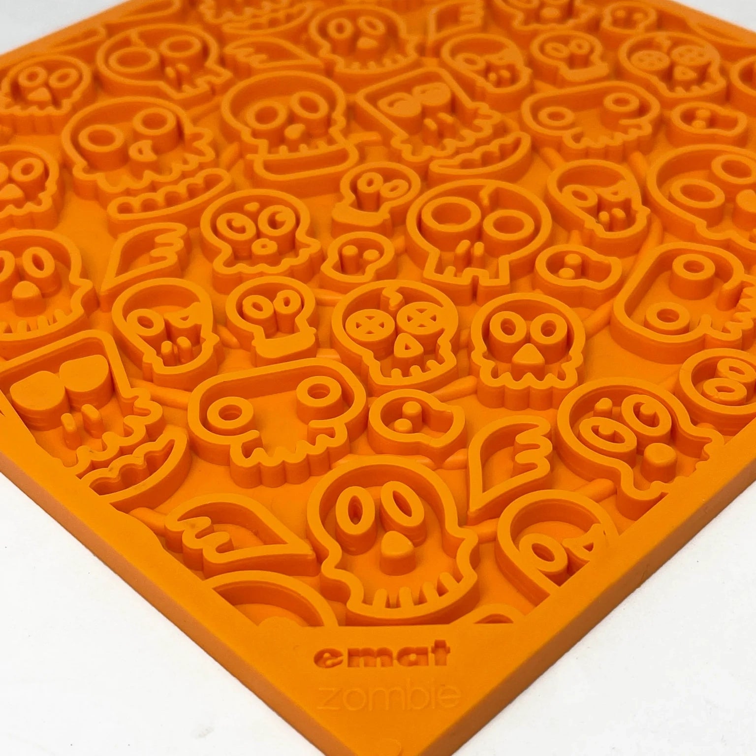 Alfombrilla para lamer de enriquecimiento grande - Naranja zombi