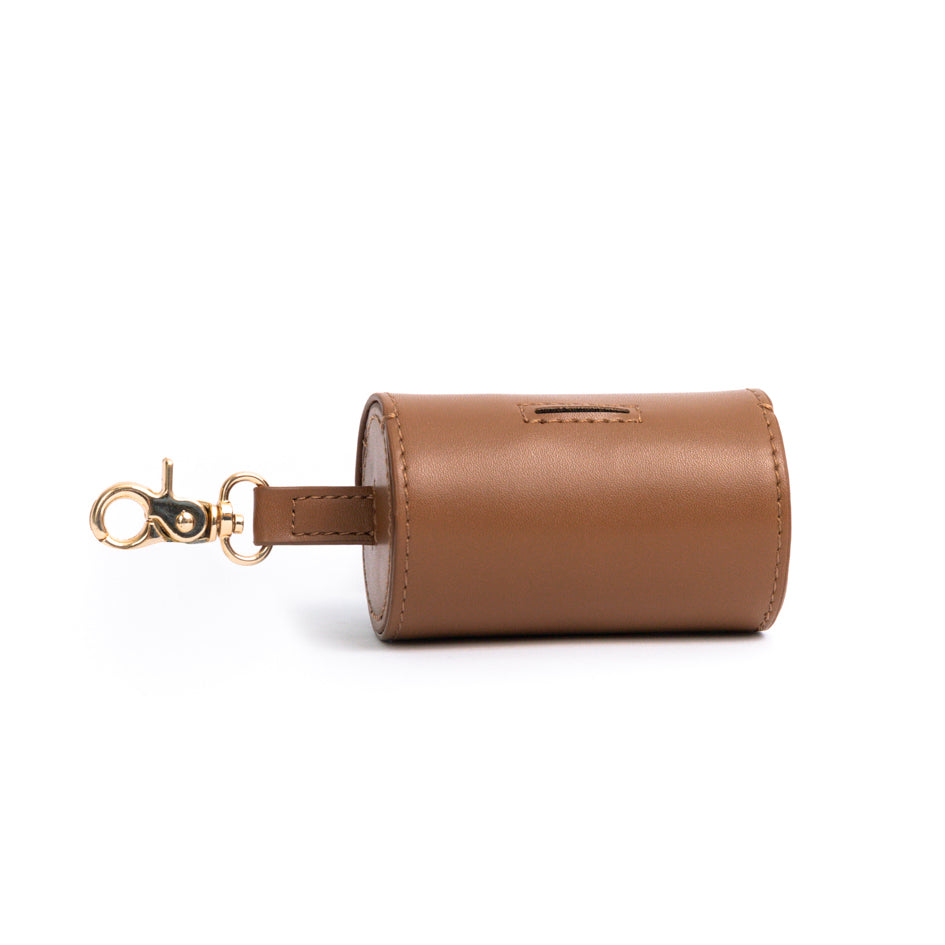 Caramel Latte - Vegan Leather Poop Bag Holder