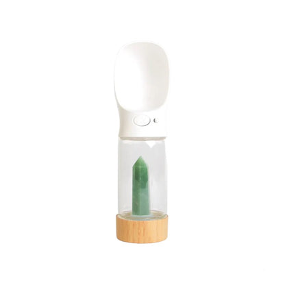 Botella de agua con infusión de cristal - Aventurina verde