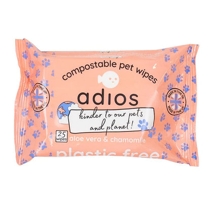 Lingettes compostables pour animaux de compagnie (25 lingettes)