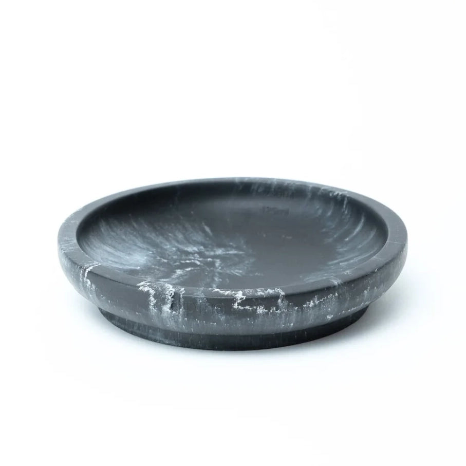 Classic Feeder Cat Bowl - Black Panther Marble