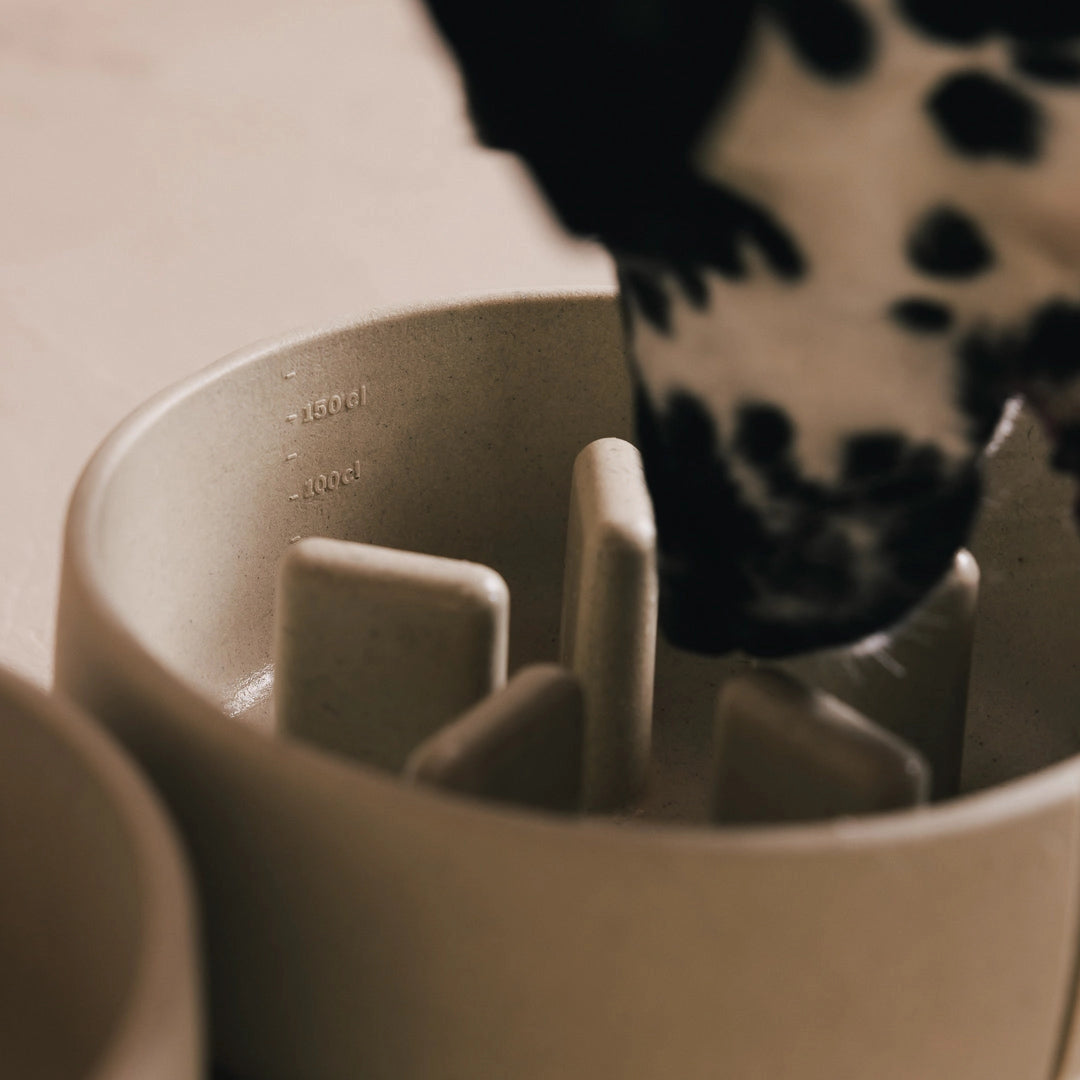 Slow Feeder Bowl - Owl Greige