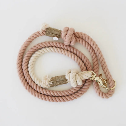 Laisse en corde - Rose antique