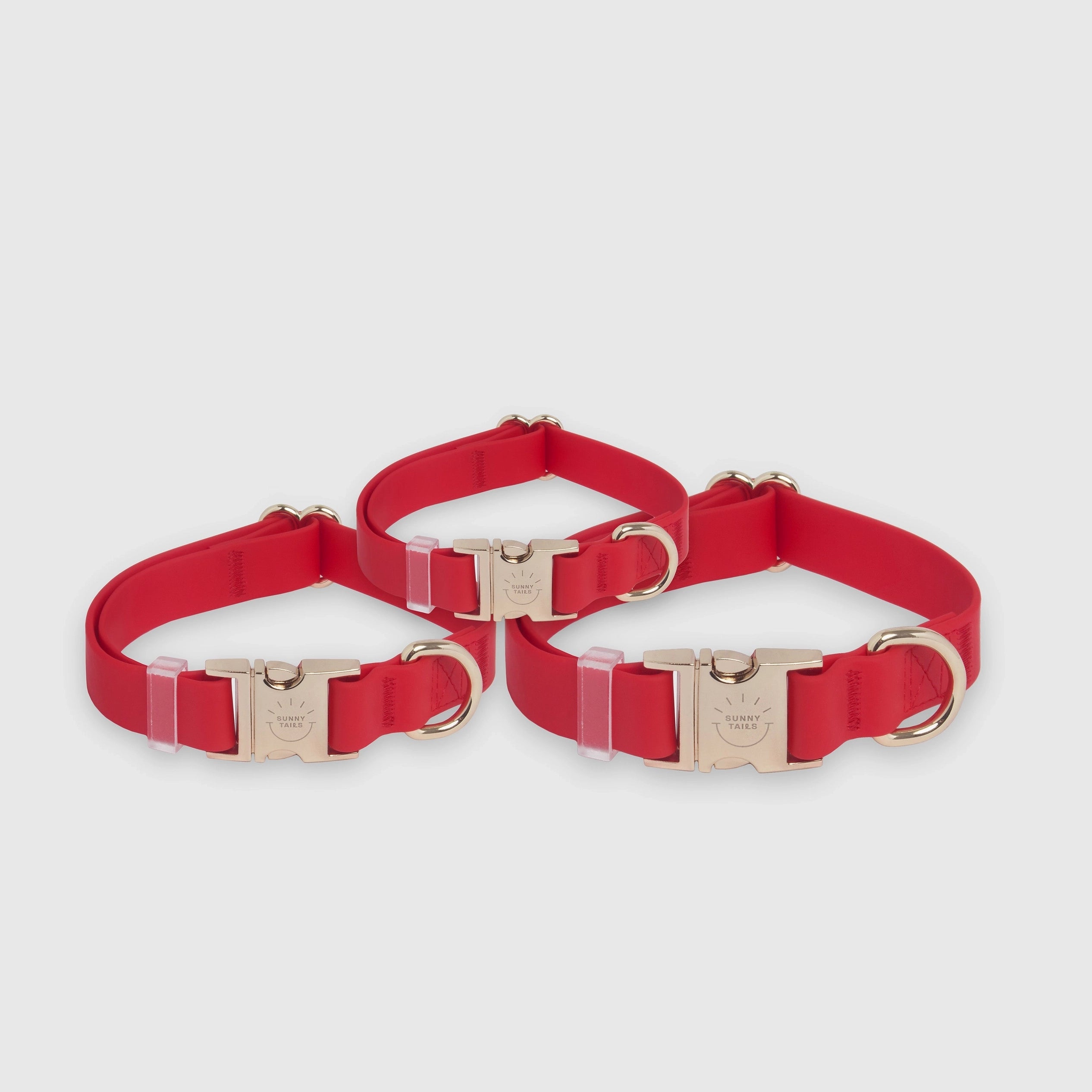 Waterproof Dog Collar - Cherry Red