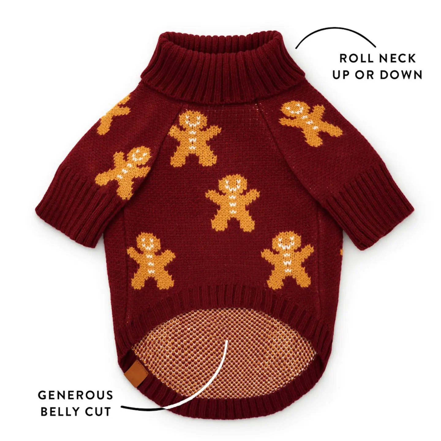 Gingerbread Man Dog Sweater