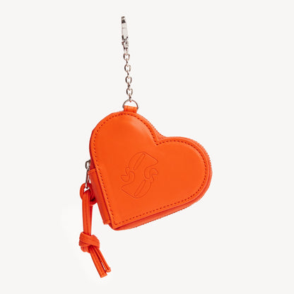 Porte-sac à crottes Coeur - Orange