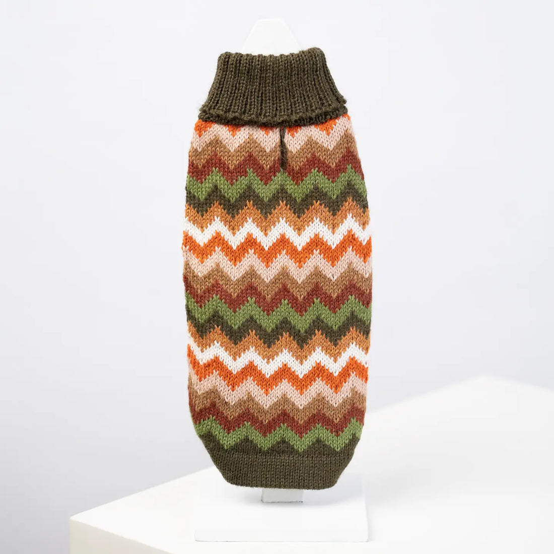 Forest Chevron Knit Alpaca Sweater