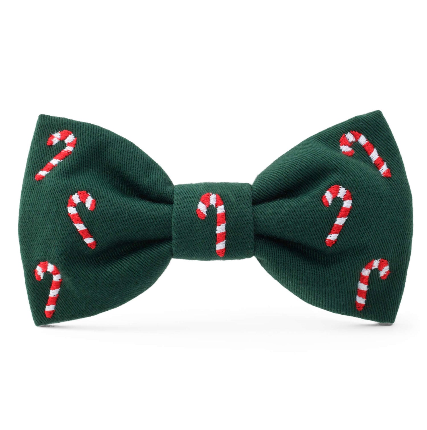 Candy Canes Embroidered Bow Tie Collar