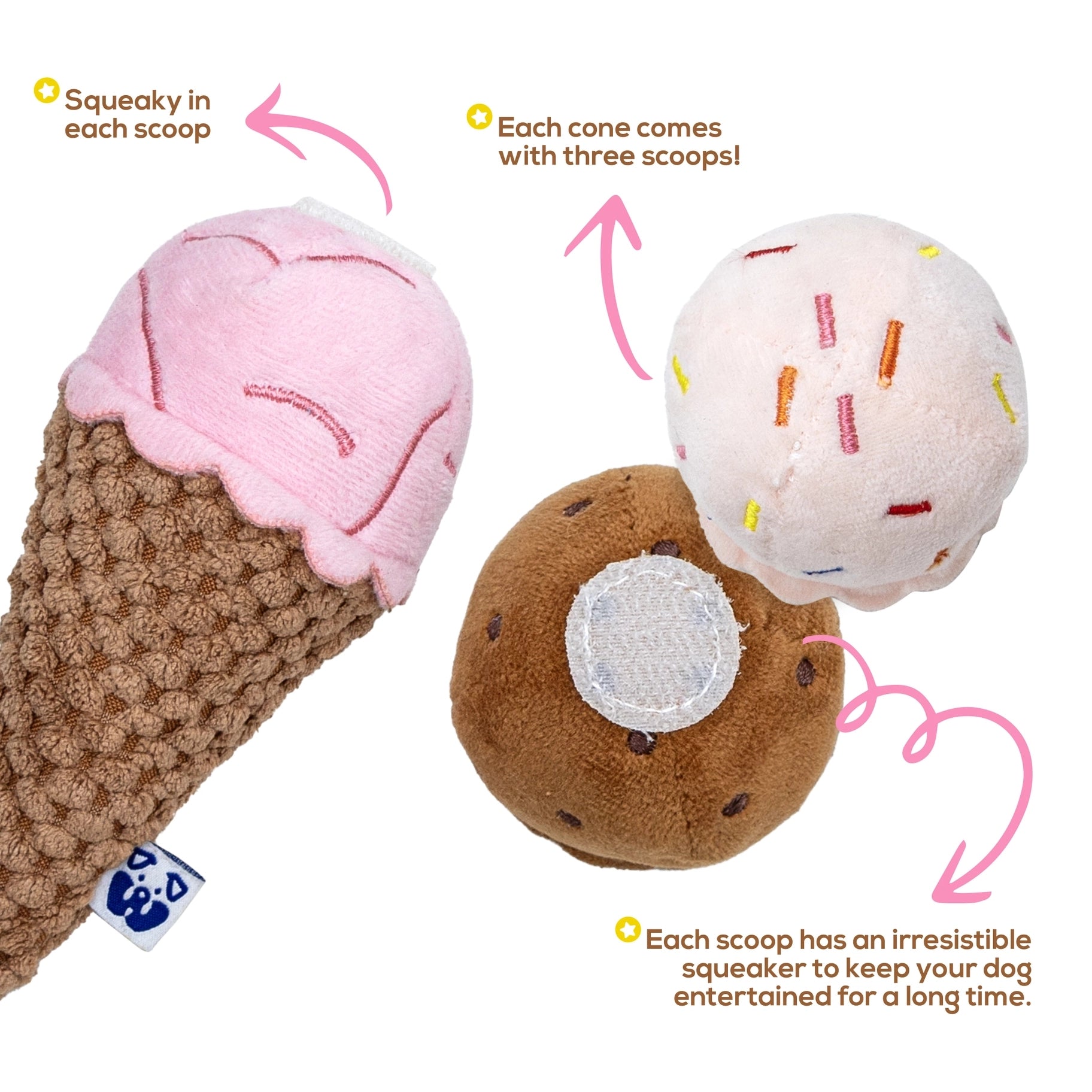 Ice Cream Interactive Dog Toy