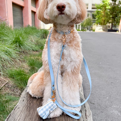 Porte-sac à crottes - Malibu Blue Gingham