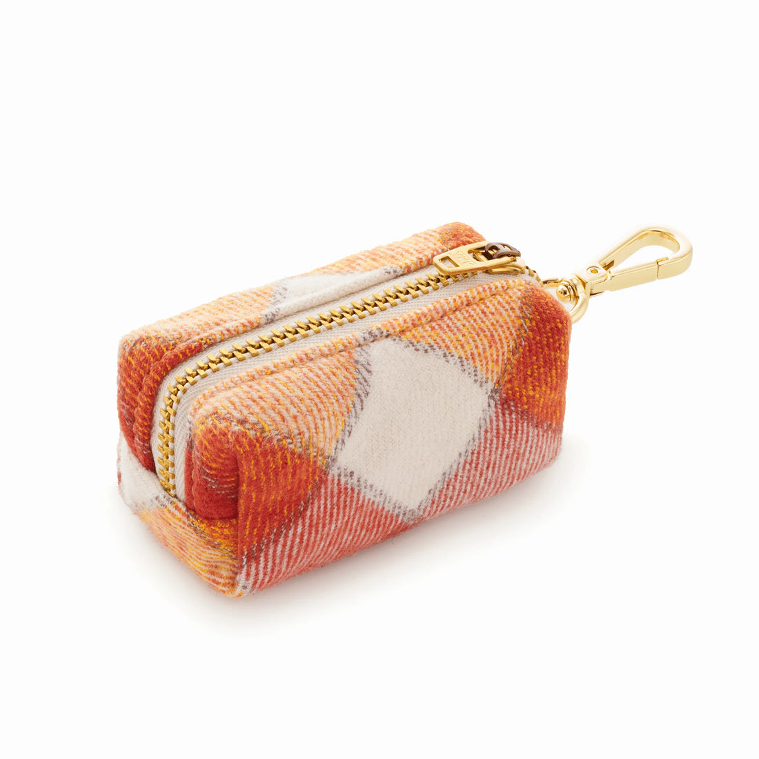 Pumpkin Spice Plaid Flannel Waste Bag Holder
