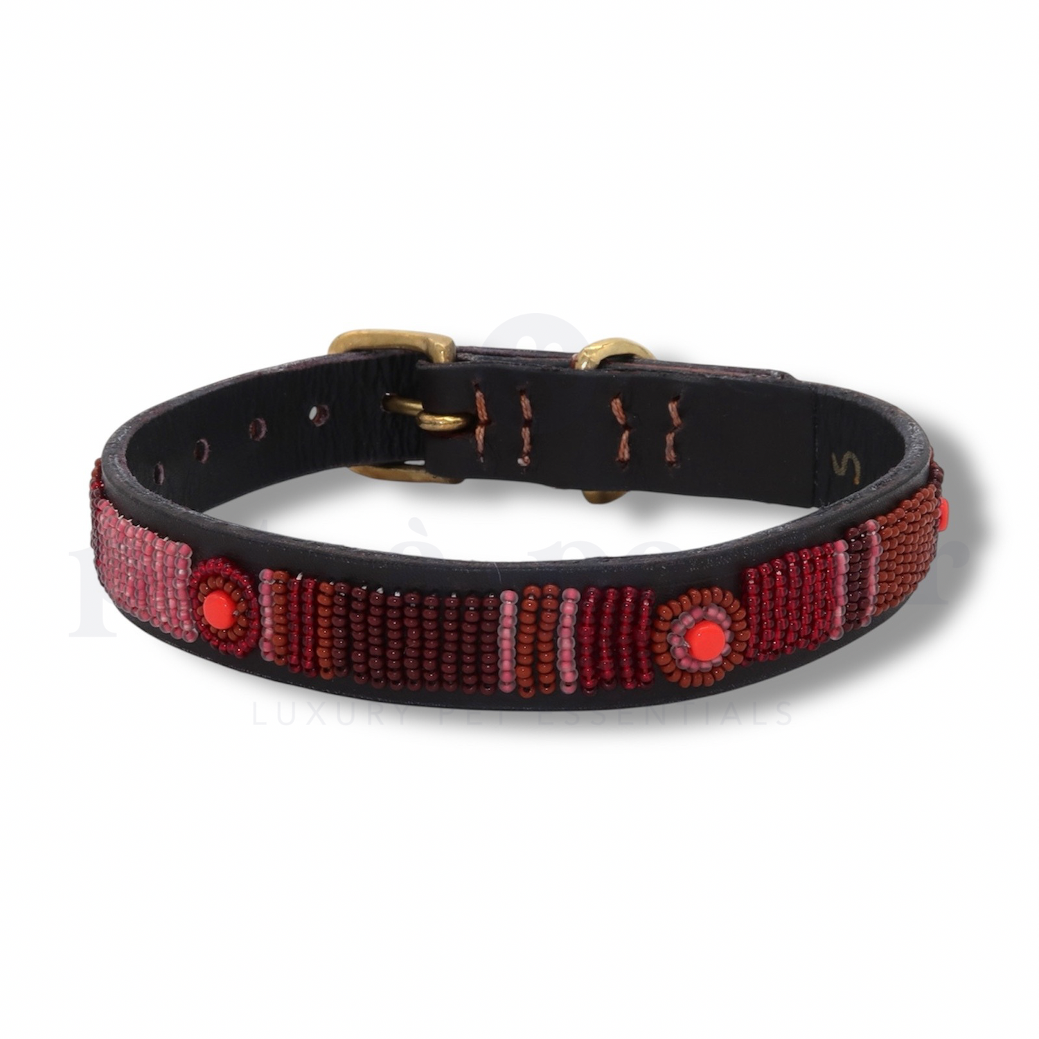 Beaded Dog Collar - Puck