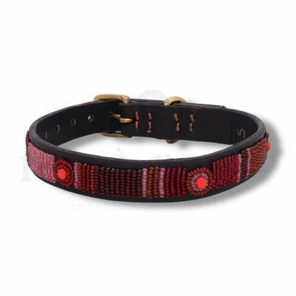 Beaded Dog Collar - Puck