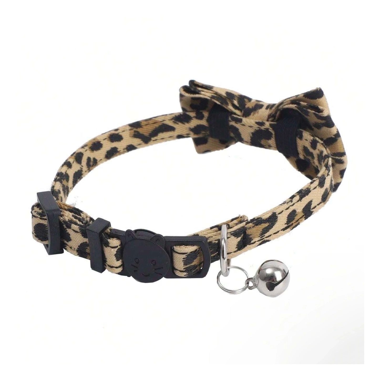 Adjustable Collar with Bell | Leopard