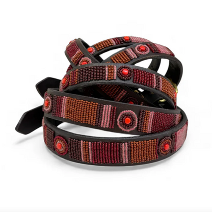 Beaded Dog Collar - Puck