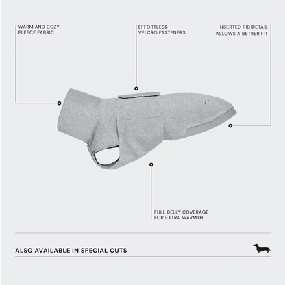 Cloud7 Derby Fleece Sweater DACHSHUND - Khaki