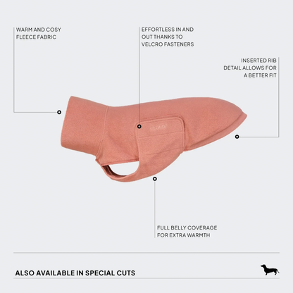 Cloud7 Derby Fleece Sweater DACHSHUND - Faded Rose