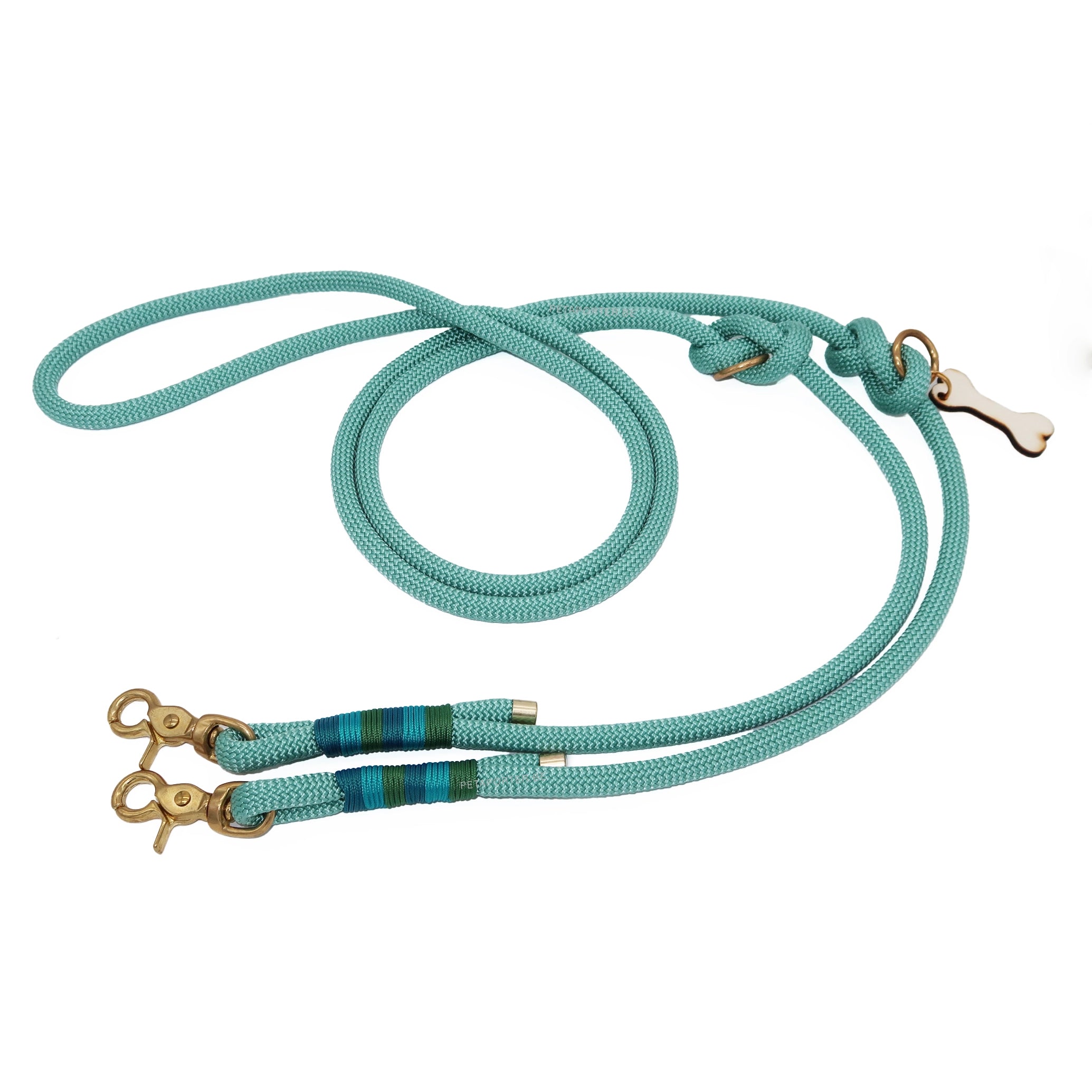 Laisse pour chien en corde nylon - Turquoise