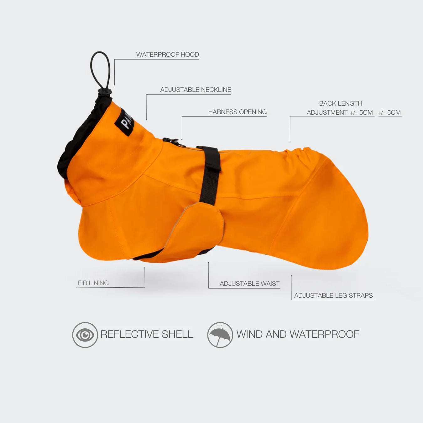 Imperméable de récupération - Orange