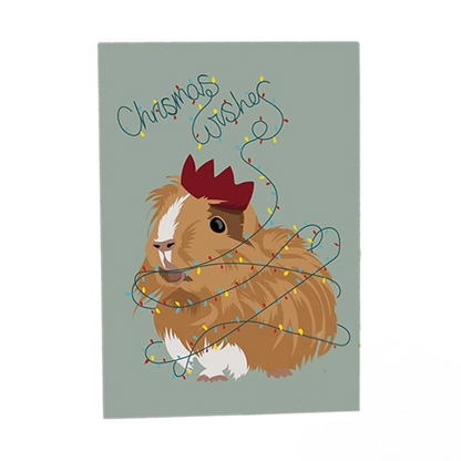 Pumpkin The Guinea Pig Christmas Card