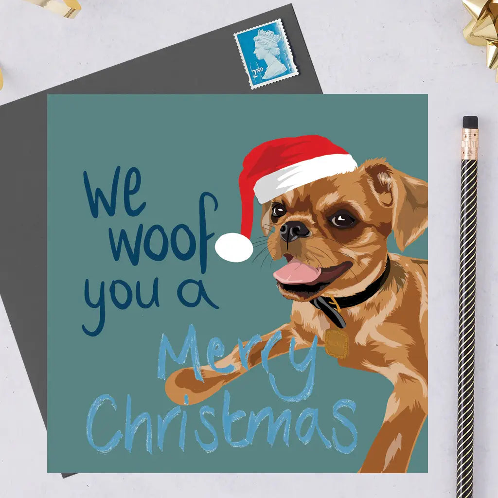 Gloria the Brussel Griffon Christmas Card