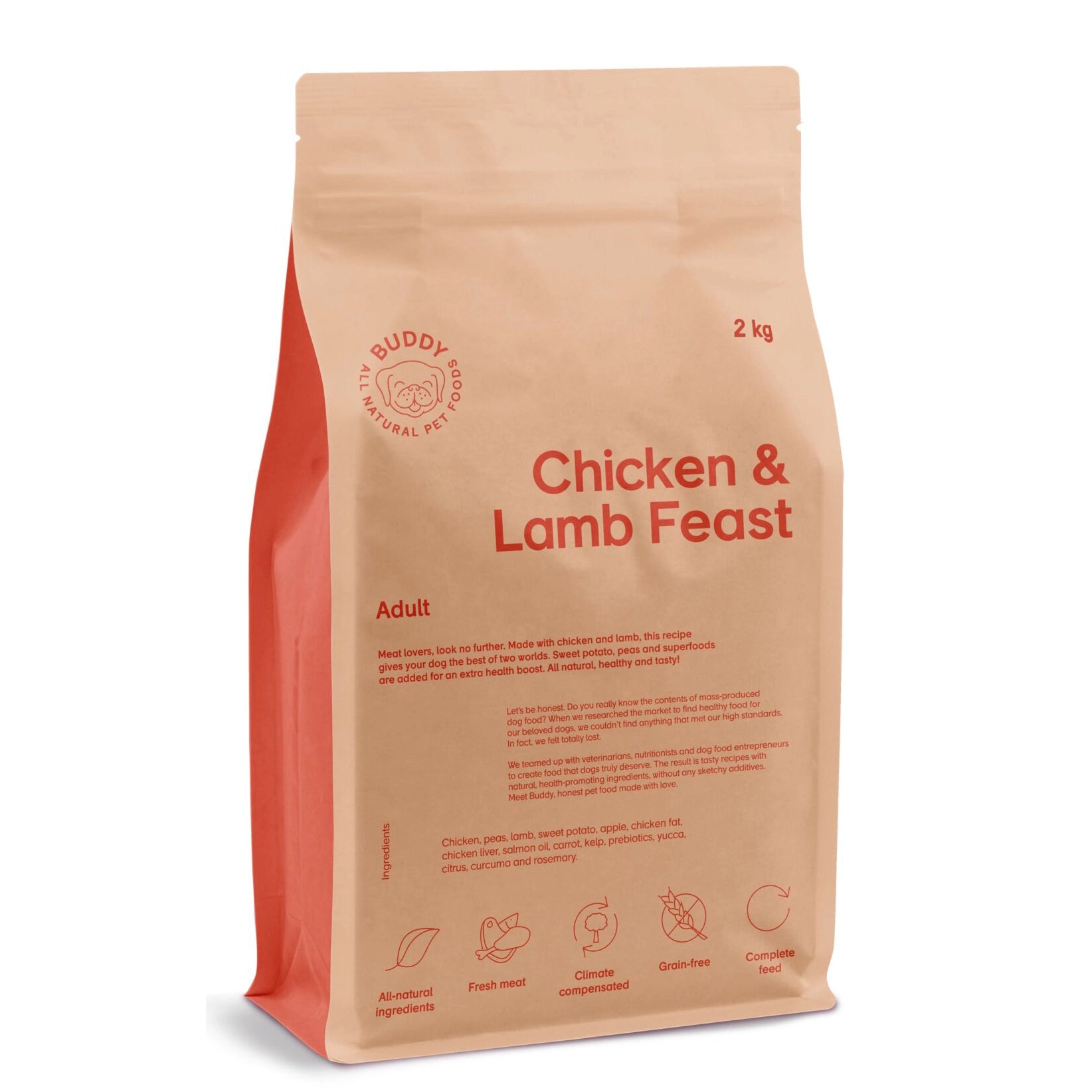 Chicken & Lamb Feast｜Adult｜Dog Kibble｜100% Grain Free Dog Food