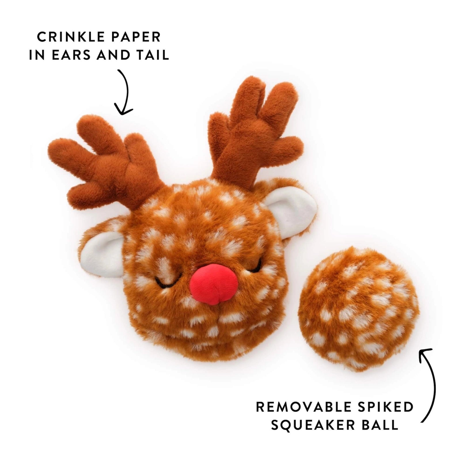 Reindeer 2-in-1 Bounce Dog Toy