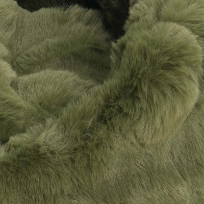 Dog Basket Faux Fur | Forest Green