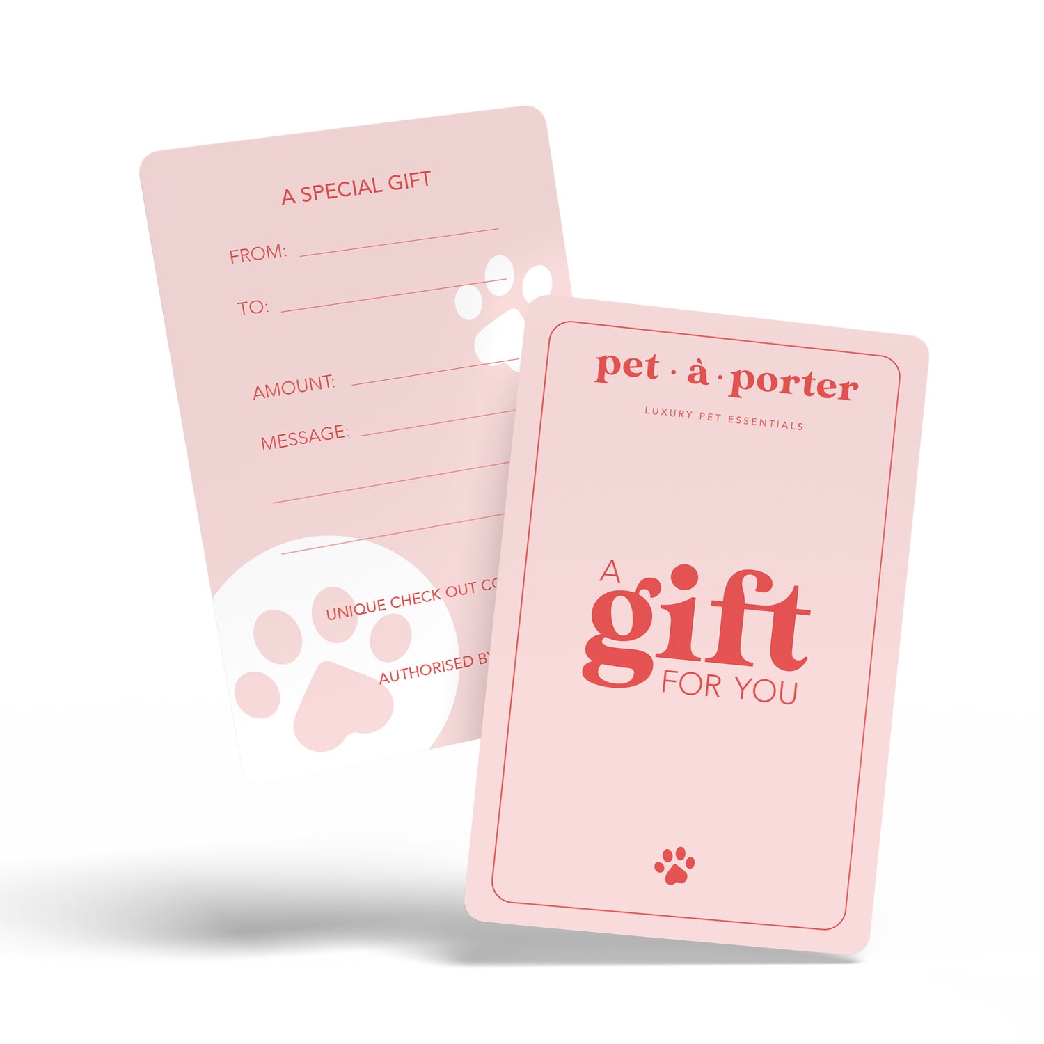 Carte-cadeau Pet-à-Porter (imprimée)