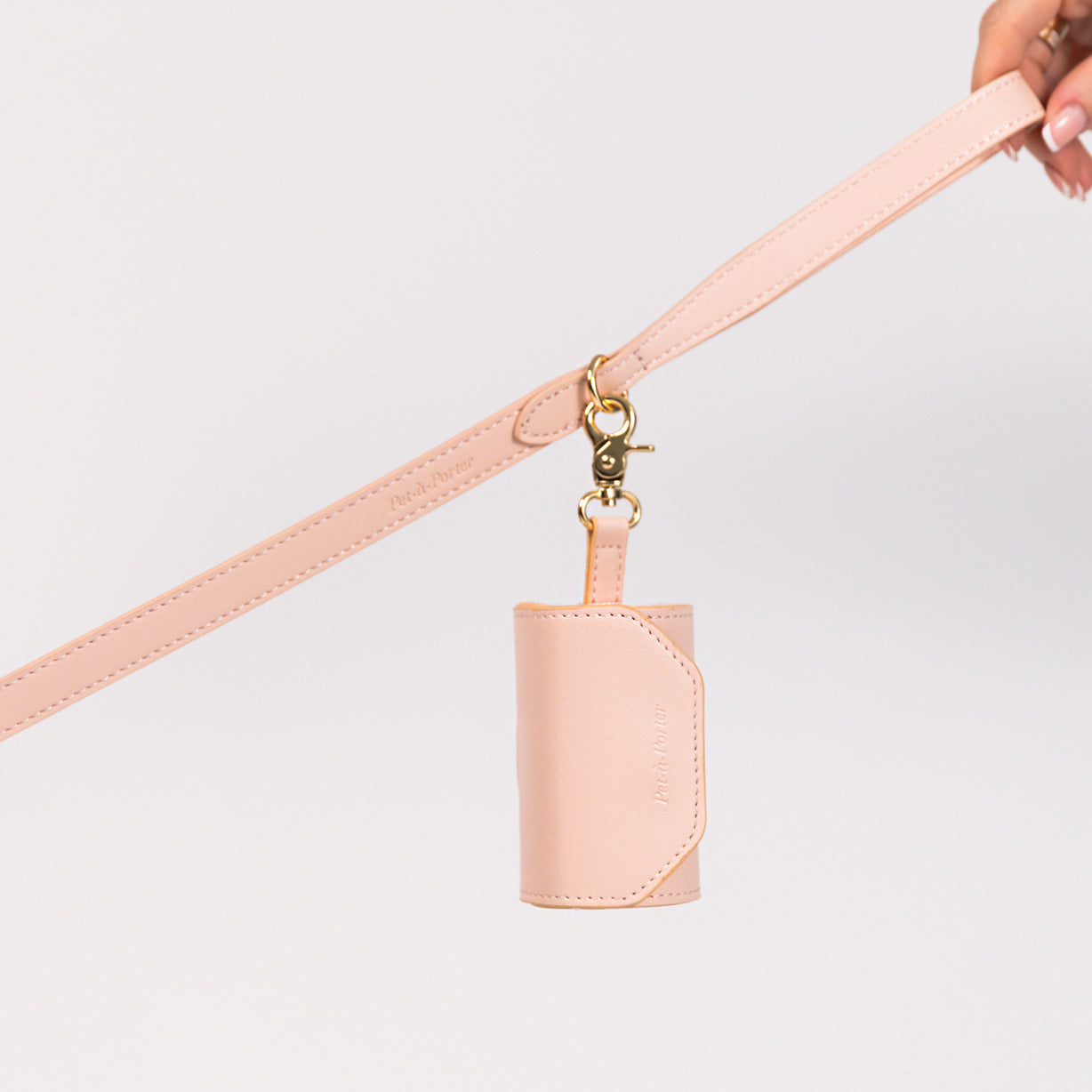 Rose Quartz - Porte-sac à crottes en cuir végétalien