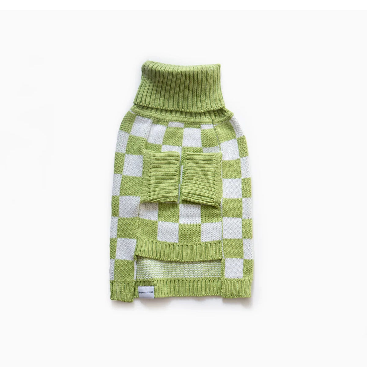 Pull à carreaux - Vert