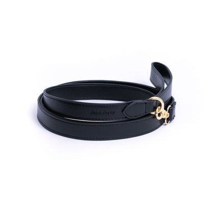 Onyx Black - Vegan Leather Leash