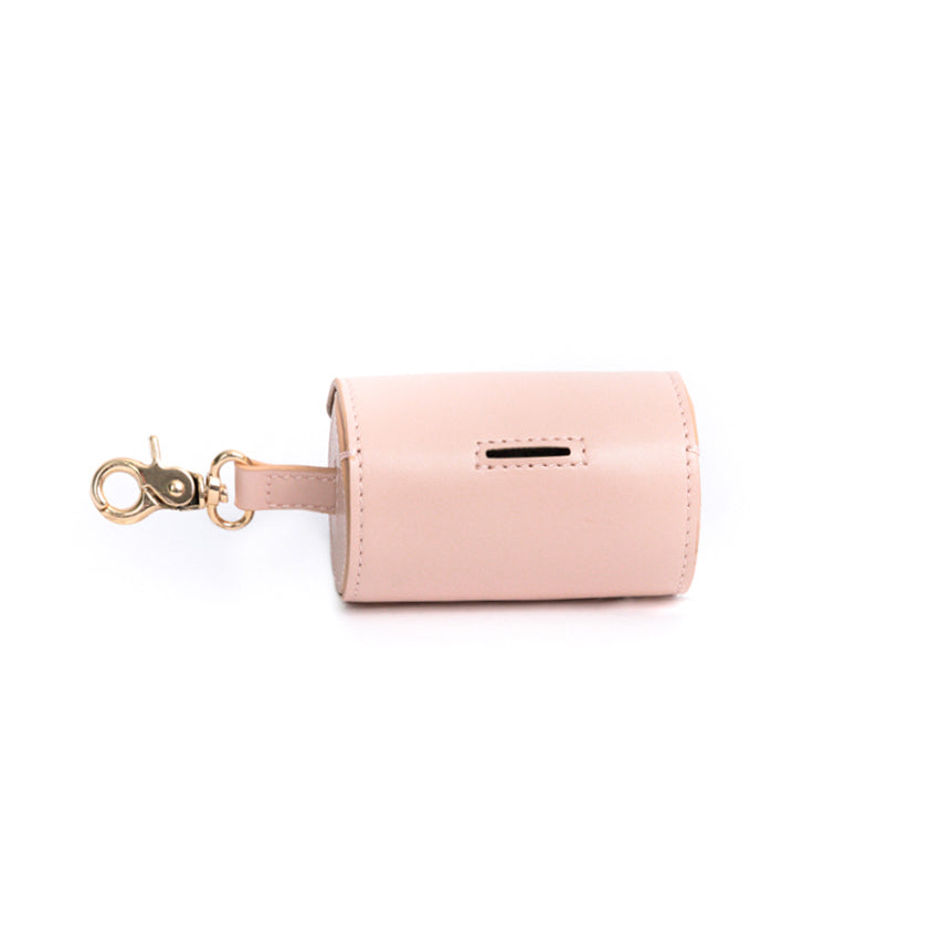 Rose Quartz - Porte-sac à crottes en cuir végétalien