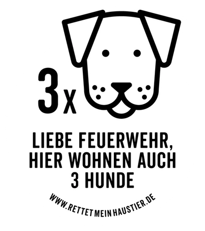 Autocollant "Save My Pet" - 3 chiens