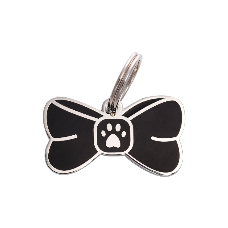 Black Bowtie Dog Tag