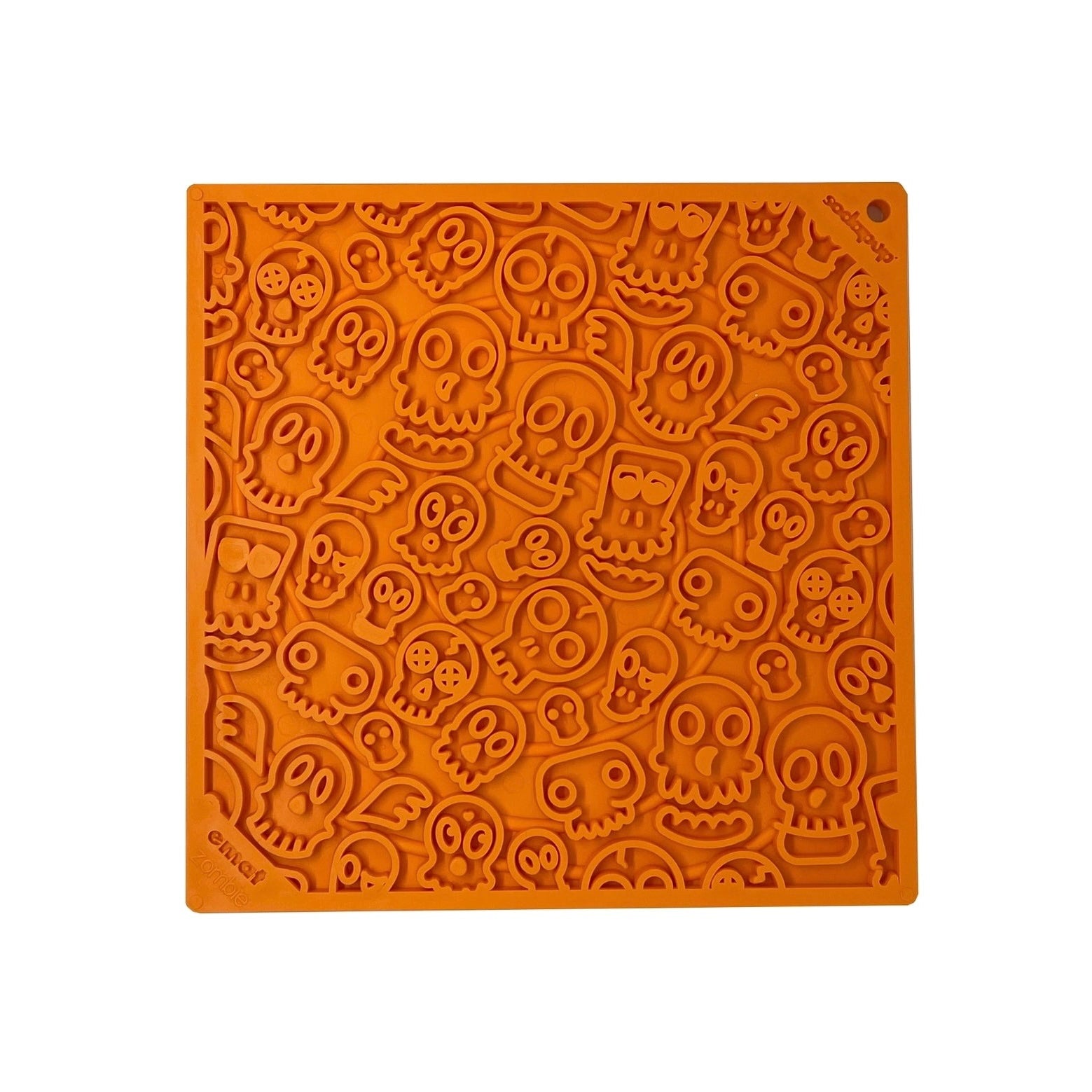 Grand tapis de léchage d'enrichissement - Zombie Orange