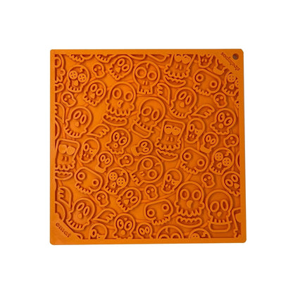 Grand tapis de léchage d'enrichissement - Zombie Orange